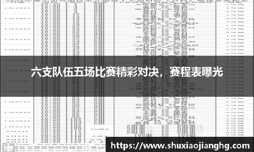 六支队伍五场比赛精彩对决，赛程表曝光